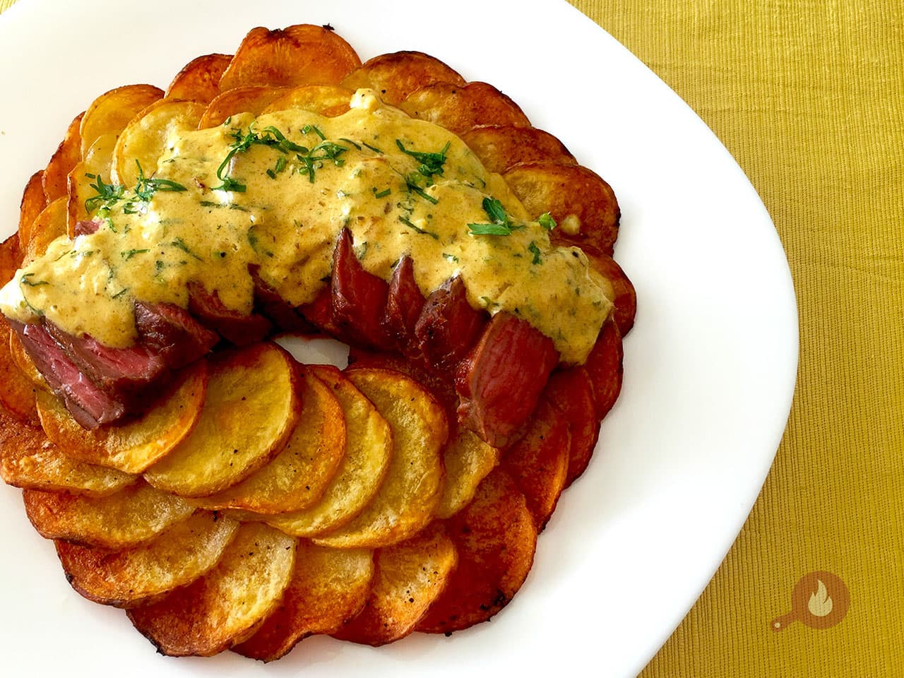 Filé de Costela ao Molho de Mostarda